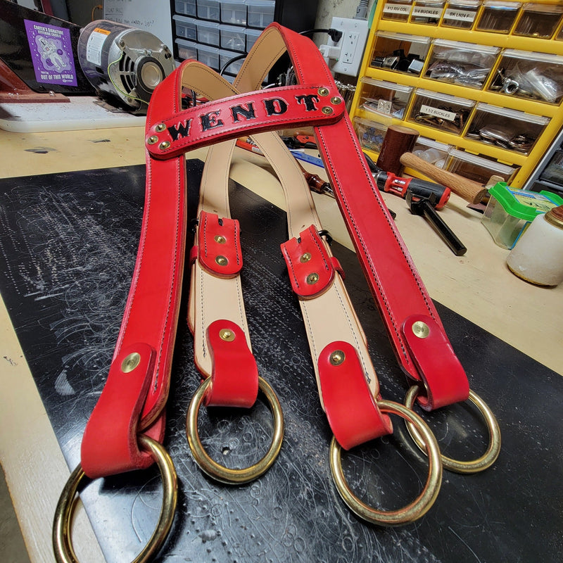 Leather suspenders