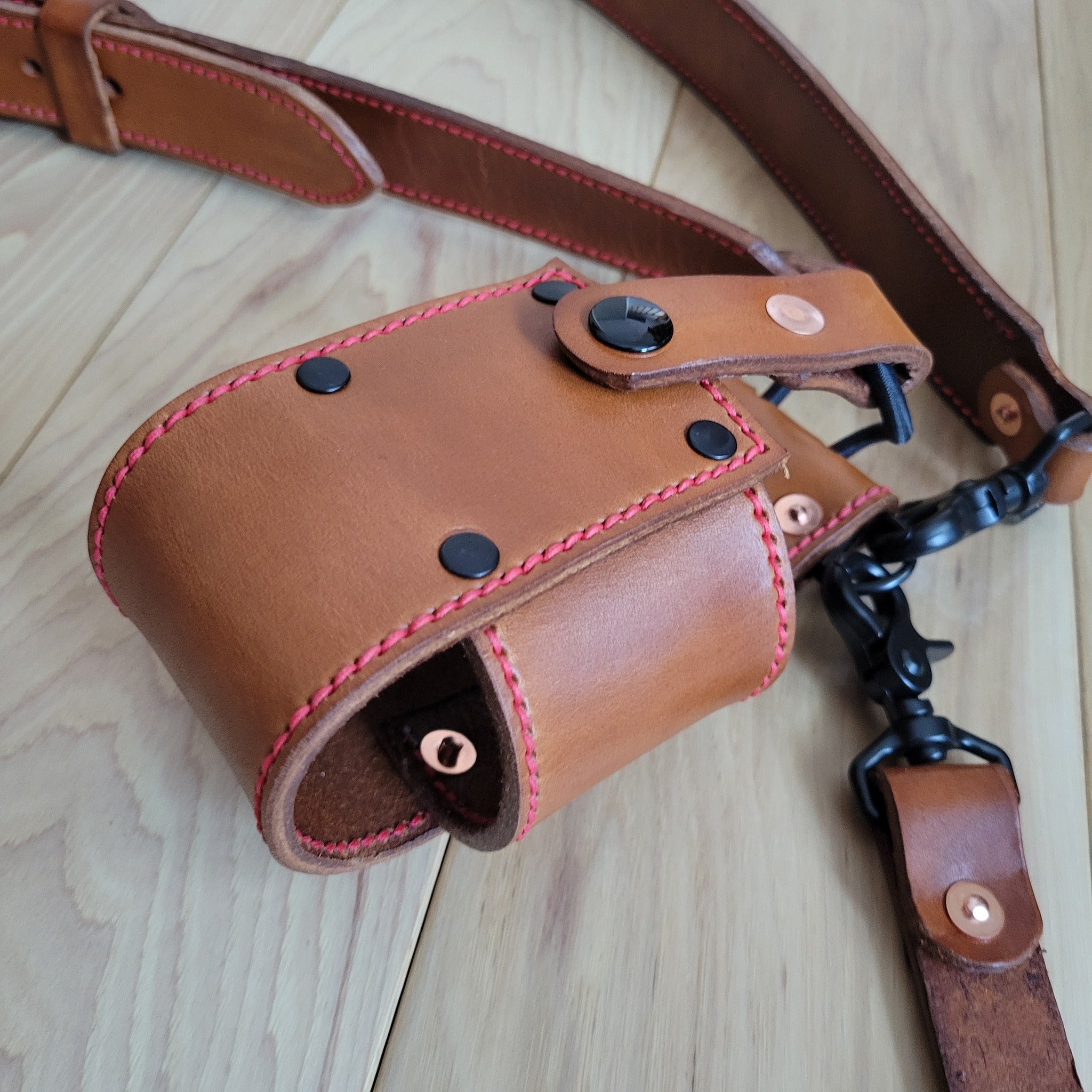 Custom Firefighter Leather Radio Strap SIZE LARGE 60-68"