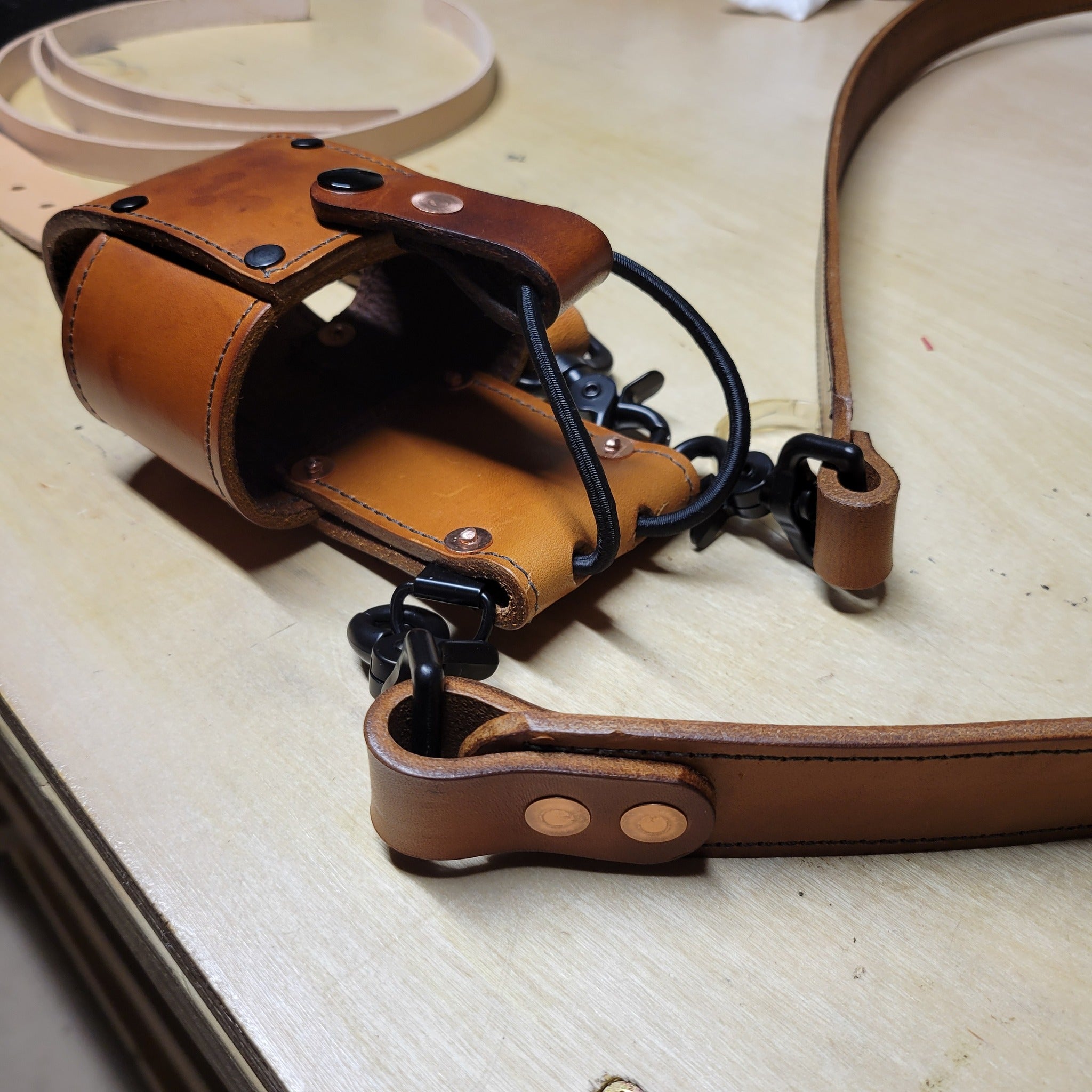 Custom Firefighter Leather Radio Strap SIZE REGULAR 56-64"