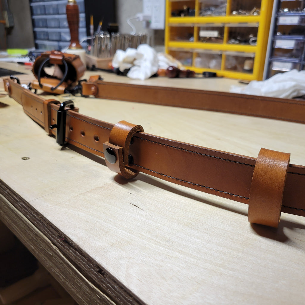 Custom Firefighter Leather Radio Strap SIZE LARGE 60-68"