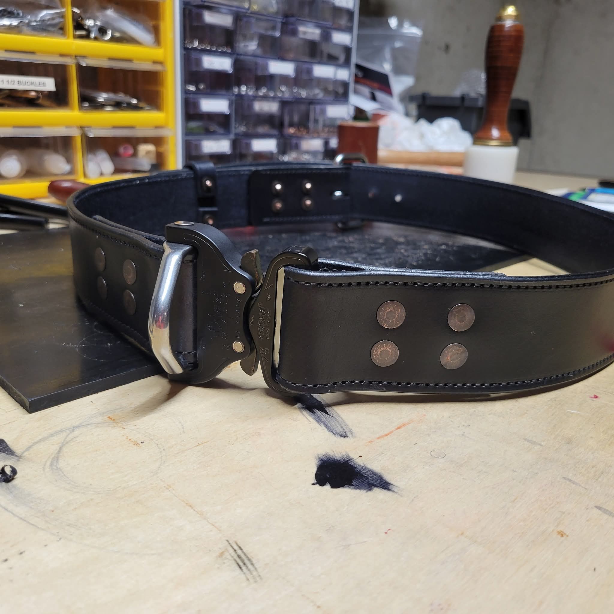 Bunker Pants Belt with Cobra Quick Release D-Ring SIZE REGULAR 40-48"