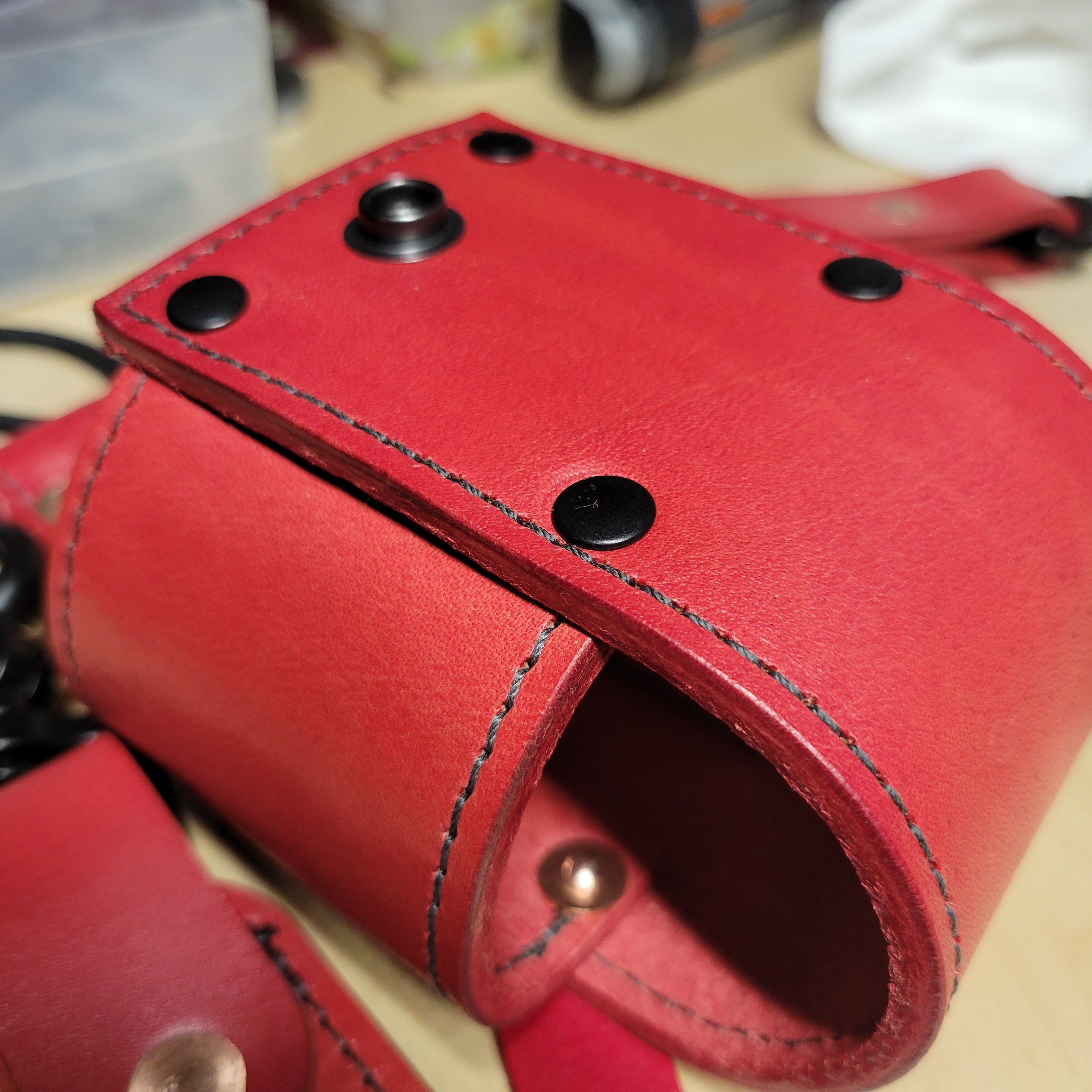 Custom Firefighter Leather Radio Strap SIZE LARGE 60-68"