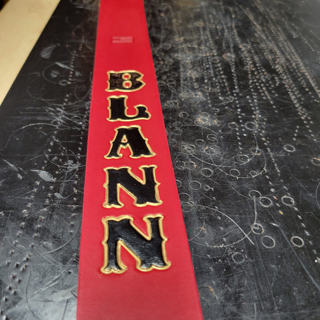 Custom Firefighter Leather Radio Strap SIZE LARGE 60-68"